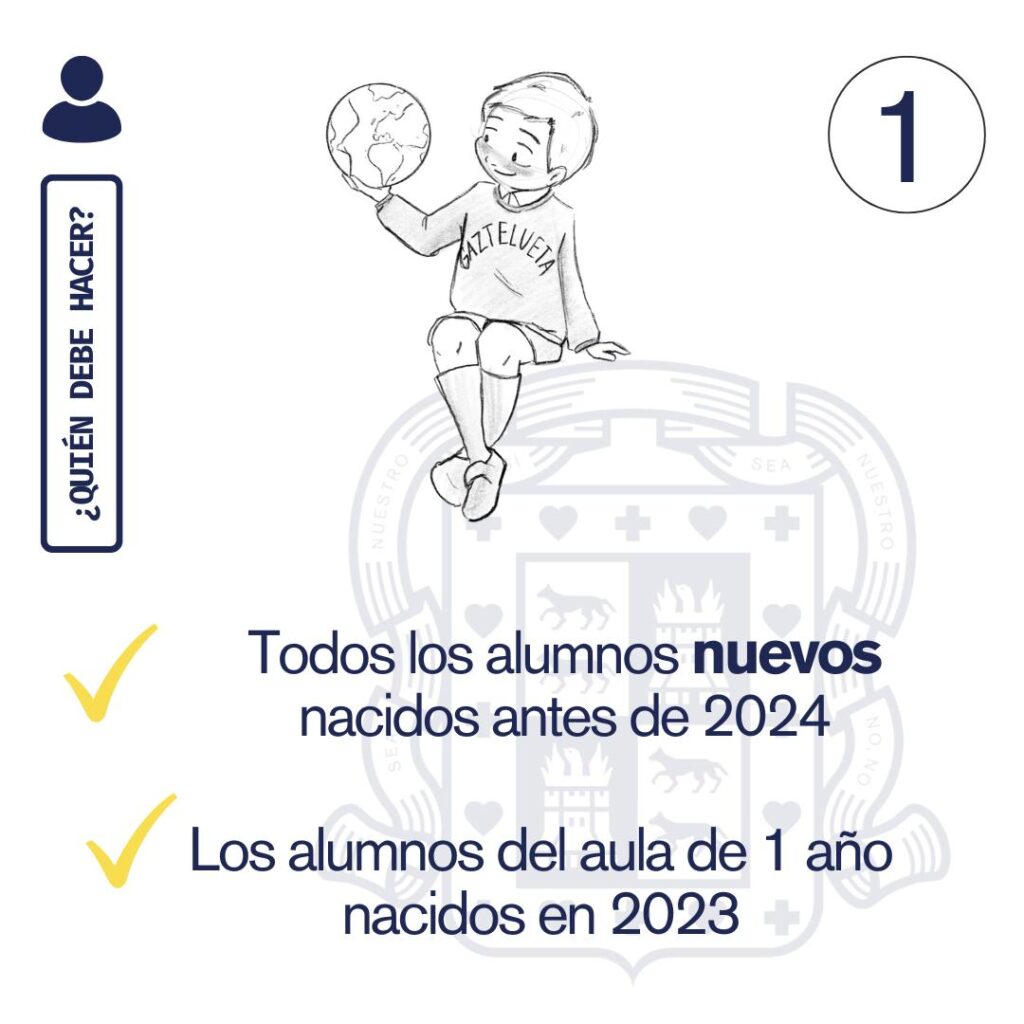 la matriculación oficial del Gobierno vasco afecta también a los actuales alumnos de 1 año de Gaztelueta