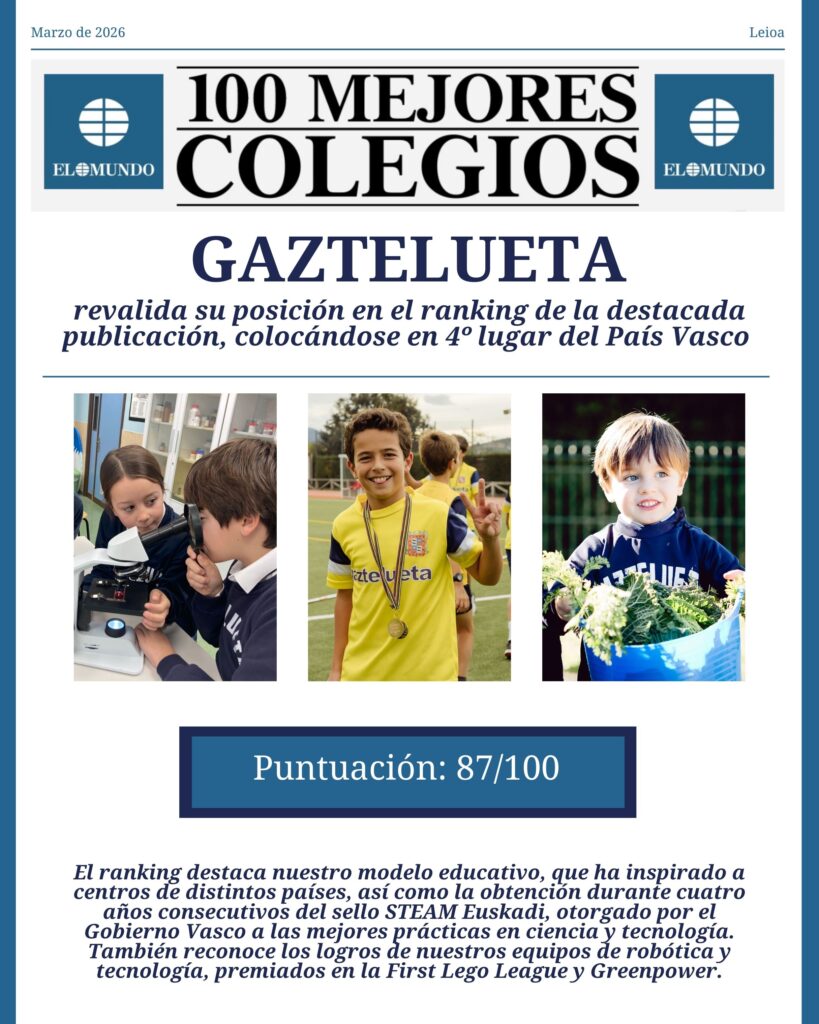 Gaztelueta, entre los 100 mejores centros educativos de España según El Mundo 1 Gaztelueta ranking el mundo 2026